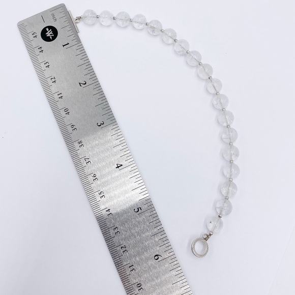 Quartz Gemstone Beaded Sterling Silver Bracelet - Picture 4 of 5